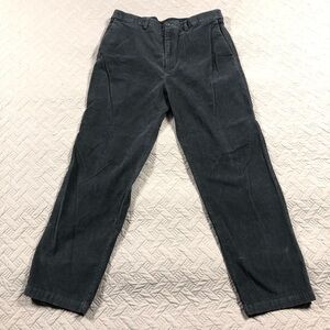 Men's Haggar Gray Corduroy Pants Size 38" x 34" Stretchy Waist